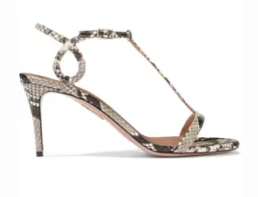 Aquazzura AQUAZZURA ALMOST BARE 75 WATERSNAKE SANDALS