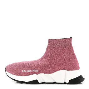 BALENCIAGA Laminated Knit Bi-Color Sole Speed Sneakers