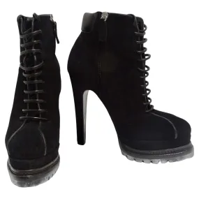 Barbara Bui Suede Platform Lace Up Boots