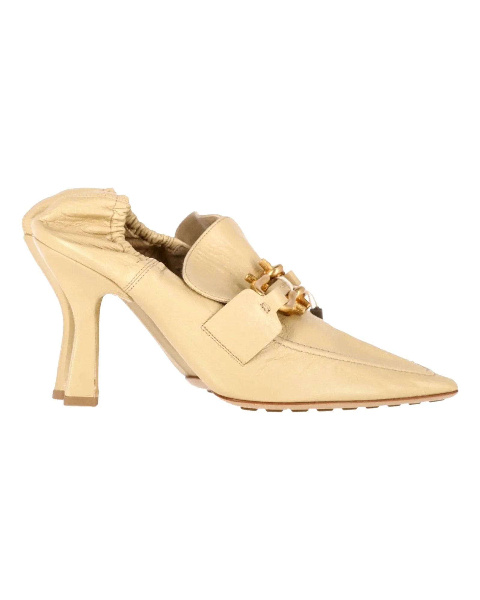 Bottega Veneta Madame Pumps in Cane Sugar Beige Lambskin Leather