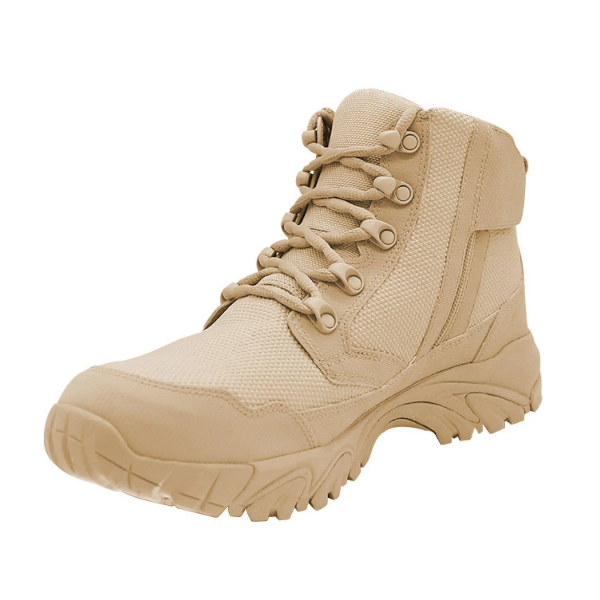 [Factory Outlet] ALTAI® 6" Tan Waterproof Hiking Boots with Zipper (MFM100-ZS)