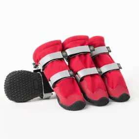 Flex Shell Water-resistant Dog Boots - Red