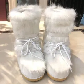 Fluffy Ski Boots