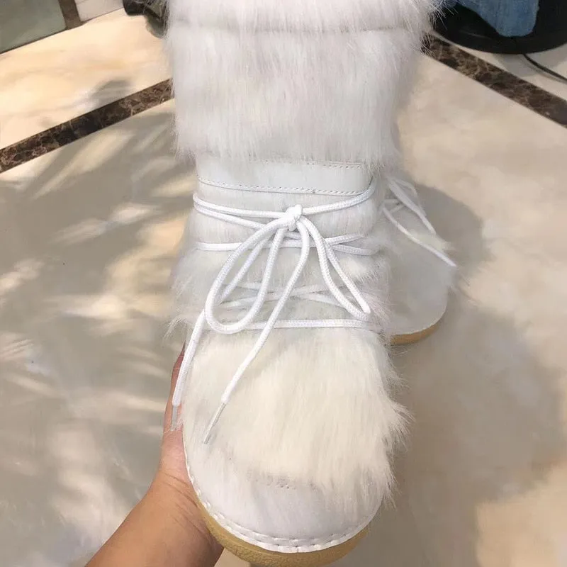 Fluffy Ski Boots