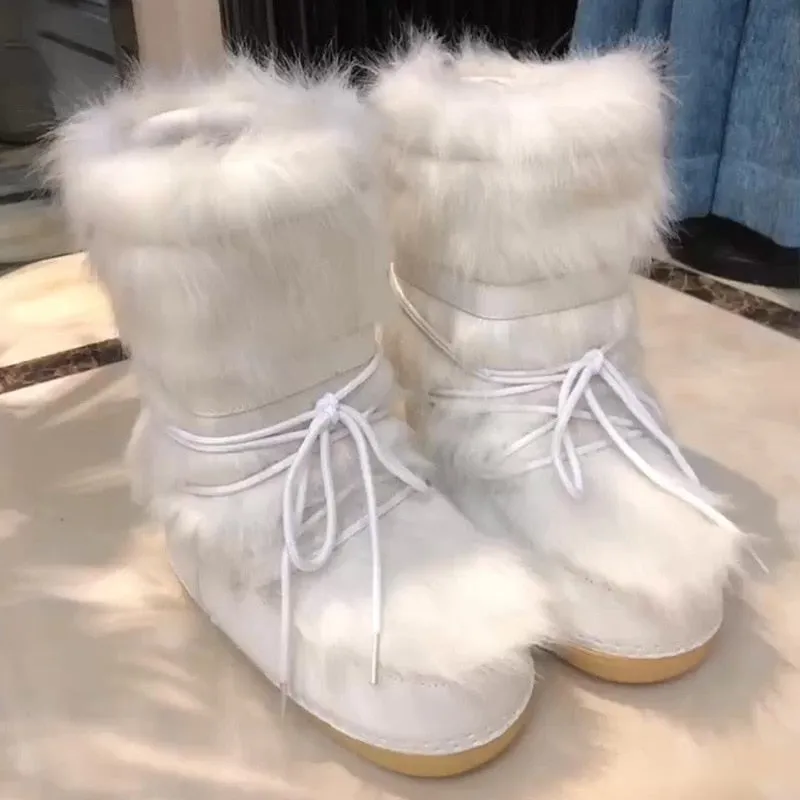 Fluffy Ski Boots