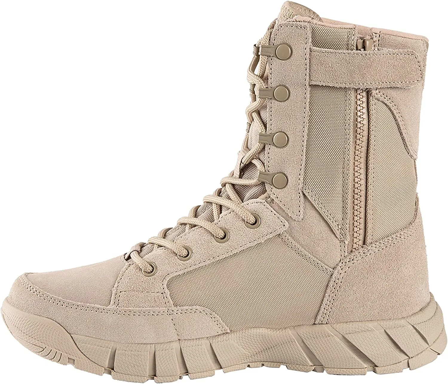 FREE SOLDIER Men’s Tactical Boots 8 Inches Lightweight Combat Boots durable Leather