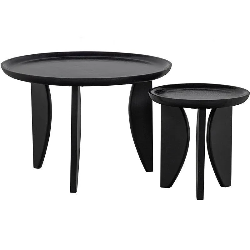 High Heels Mango Wood Side Table (2/Set)