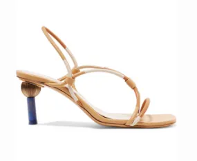 JACQUEMUS OLBIA LEATHER SLINGBACK SANDALS