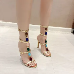 Nitara Gemstone Strappy Heels