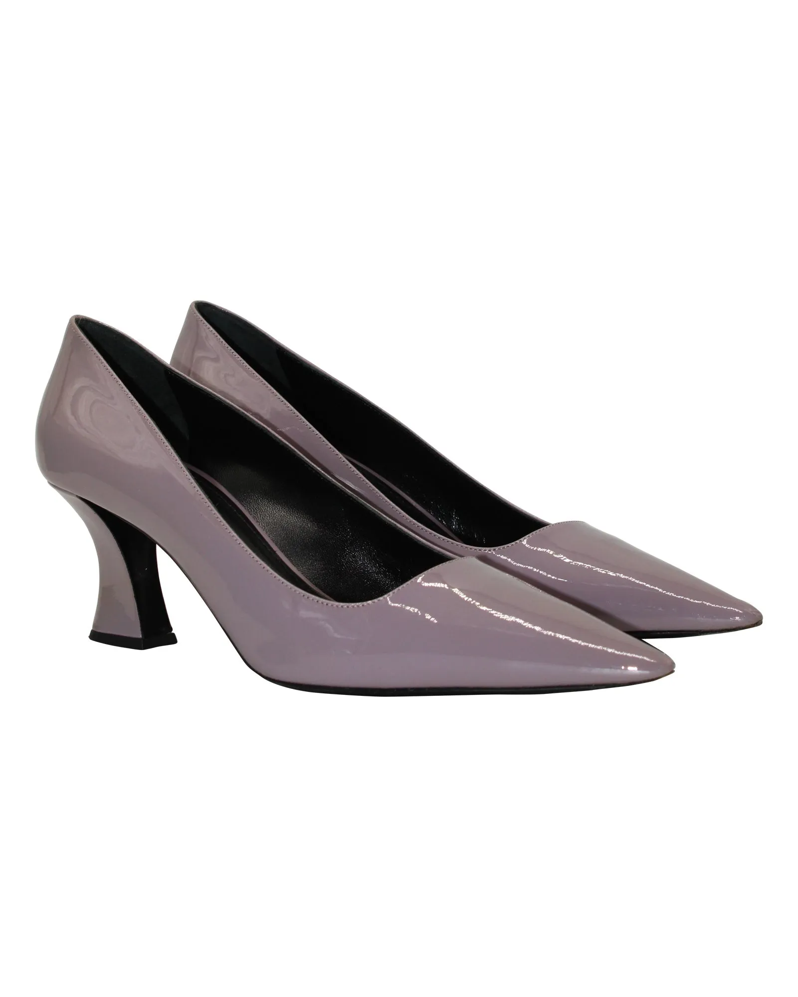 Prada Pointed Toe Pumps in Purple Patent Leather