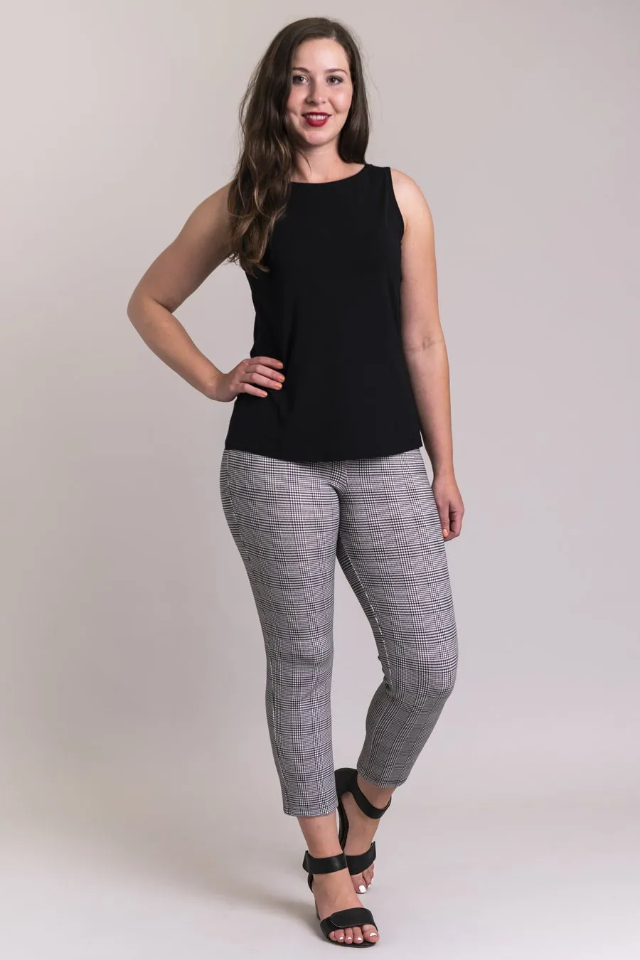 Satine Crop Pant, Classy Tartan, Modal - Final Sale