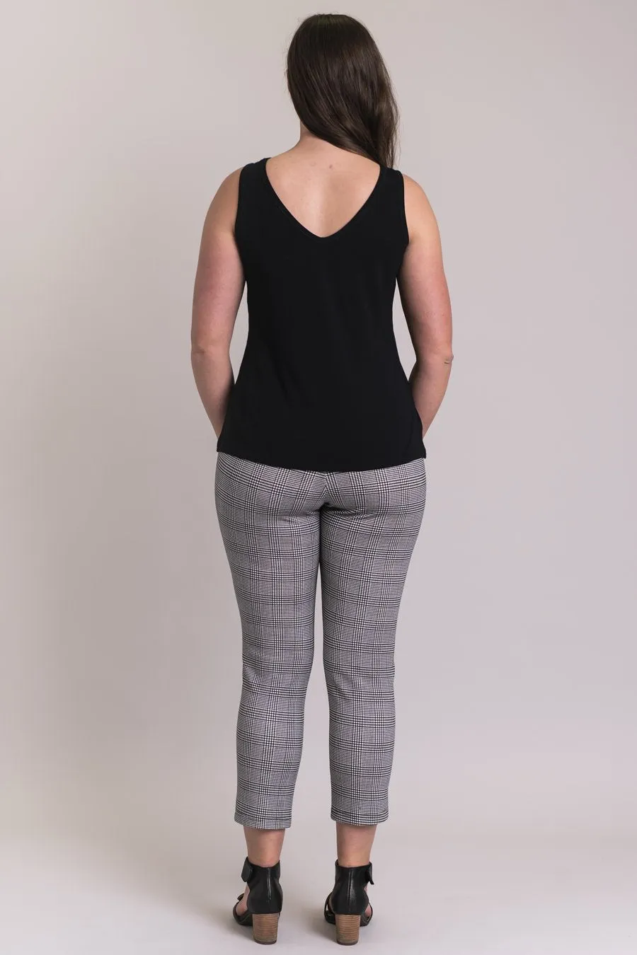 Satine Crop Pant, Classy Tartan, Modal - Final Sale