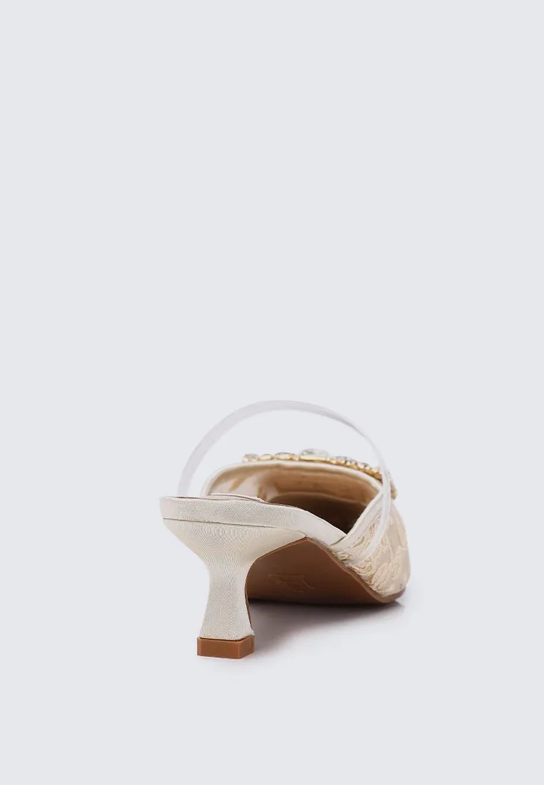 Sylvia Comfy Heels In Nude